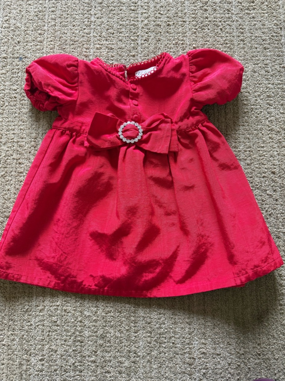 For Love & Lemons Bright Red Scalloped Trim Top